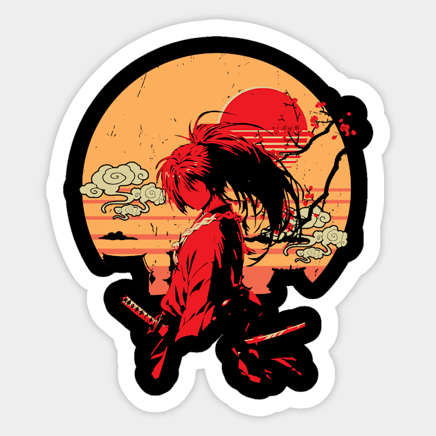 Kenshin Sticker by Cutedrawsave